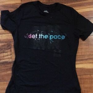 Under Armour Black 'Set the Pace' Short Sleeve Tee